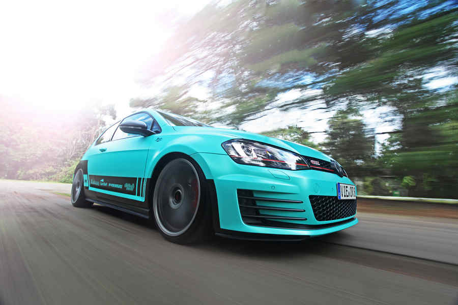 Golf GTI ultima serie, elaborata a due mani dai tuner tedeschi Cam Shaft e PP Performance